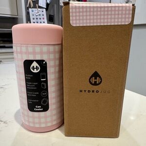 HydroJug Pink Gingham Can Cooler